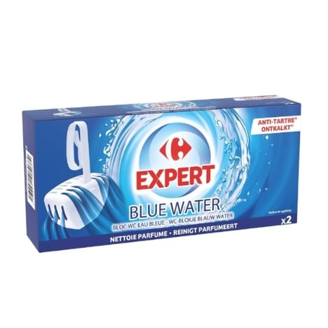 CARREFOUR Blocs WC Eau Bleue 2x40 g