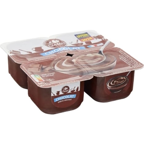 ELLE & VIRE Crème Dessert Chocolat Intense 4x100 g