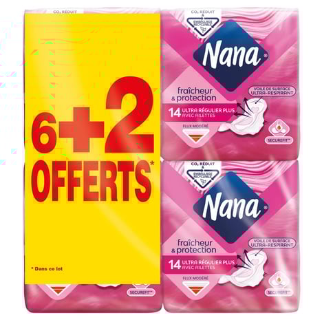 CARREFOUR Serviettes Hygiéniques Normal Plus Lot de 12
