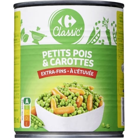 CARREFOUR Petits Pois et Carottes Extra Fins 800 g