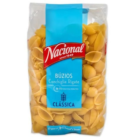 NACIONAL Pâtes Conchiglie Rigate Buzios 500g