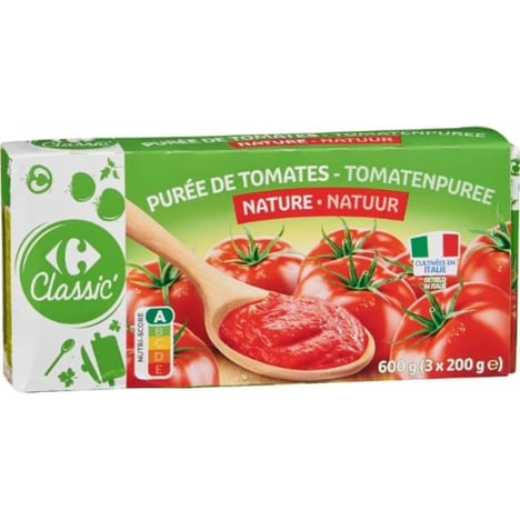 CARREFOUR Purée de Tomates Pack de 3x200 g