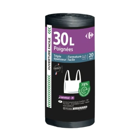 ELBE Sacs Poubelle Bleus 30L Pack de 20