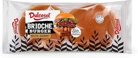 DULCESOL Burger Brioche 4 Pièces 340g Décongelé