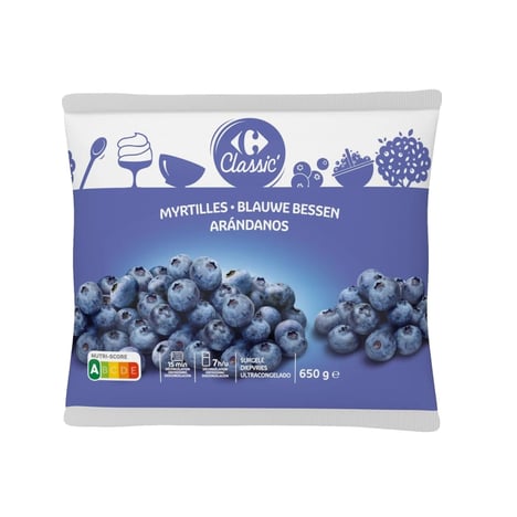 CARREFOUR Myrtilles Surgelées 650g