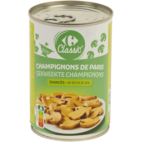 CARREFOUR Champignons Émincés Boîte 4/4