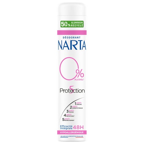 NARTA Déodorant Protection 5 Sans Alcool 200 ml