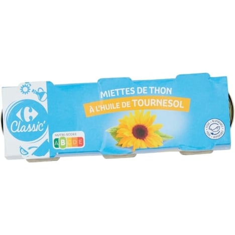 CARREFOUR Miettes de Thon H.tournesol 3X1/10