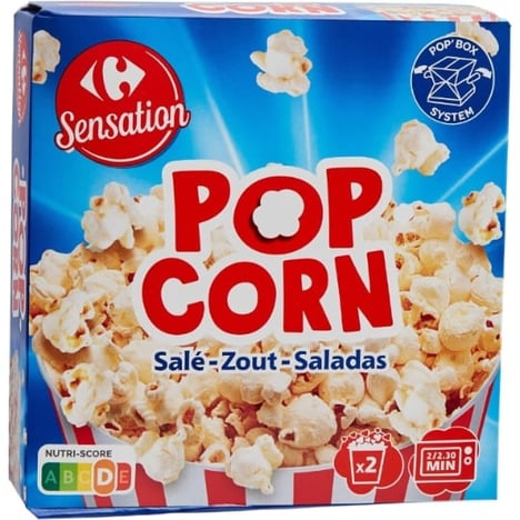 CARREFOUR Popcorn Salé Pack de 2x100 g