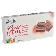 CARREFOUR Chocolat au Lait Riz Lot de 2 200g