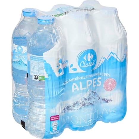 CARREFOUR Eau des Alpes Pack de 6x500 ml