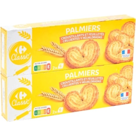 CARREFOUR Biscuits Palmiers 2x100 g