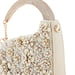 Anaar Swan Annette Clutch – White Floral Metallic & Pearl Embellished Handbag
