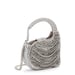 Anaar TIMELESS ANNETTE Metallic Silver Chain Embellished Clutch Bag
