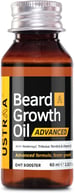 USTRAA Beard Growth Oil Advanced - 60ml - Beard Growth Oil for Patchy Beard, With Redensyl and DHT Booster, Nourishment & Moisturization, No Harmful Chemicals