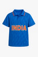 Unirec Team India Kids Jersey | Blue | Eco-Friendly Cricket Fan T-Shirt | 100% Recycled Polyester | Half Sleeve Regular Fit