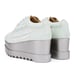 Anaar Mist Me Wedge Sneakers – Handcrafted Pastel Raw Silk Sneakers with Embroidery & Silver Wedge