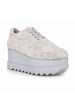 Anaar Vanilla Lulu Wedge Sneakers, Womens Festive, Special Occasion And Partywear Premium Shoes