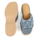 Anaar Blue Dahlia Distressed Denim Embellished Open Sandals – Casual & Occasion Wear