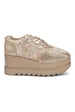 Anaar Cinnamon Sugar Wedge Sneakers, Womens Festive, Special Occasion And Partywear Premium Shoes