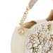 Anaar Swan Annette Clutch – White Floral Metallic & Pearl Embellished Handbag