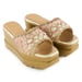 Anaar Vintage Wink Sandals – Handcrafted Raw Silk Open Sandals with Pearl & Sequin Embroidery