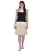 Aimly Women's Cotton Knee Length Skirt - Beige (Pack of 1)