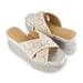 Anaar Luna Sandals – Handcrafted Raw Silk Open Sandals with Pearl Embellishments