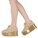 Anaar Rosette Royale Wedge Sneakers – Handcrafted Bridal Satin Sneakers with Zardozi & Resham Embroidery
