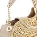 Anaar LEO ANNETTE Metallic Gold Chain Embellished Clutch Bag