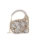 Anaar Butterfly Annette Clutch – Floral Stones Embellished A-Frame Handbag with Curved Handle