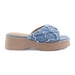 Anaar Blue Dahlia Distressed Denim Embellished Open Sandals – Casual & Occasion Wear