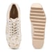 Anaar Buttercream Bliss Wedge Sneakers – Handcrafted Satin Bridal Sneakers with Sequin Floral Detailing