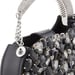 Anaar Showtime Annette Clutch – Black & Silver Swarovski Embellished A-Frame Handbag